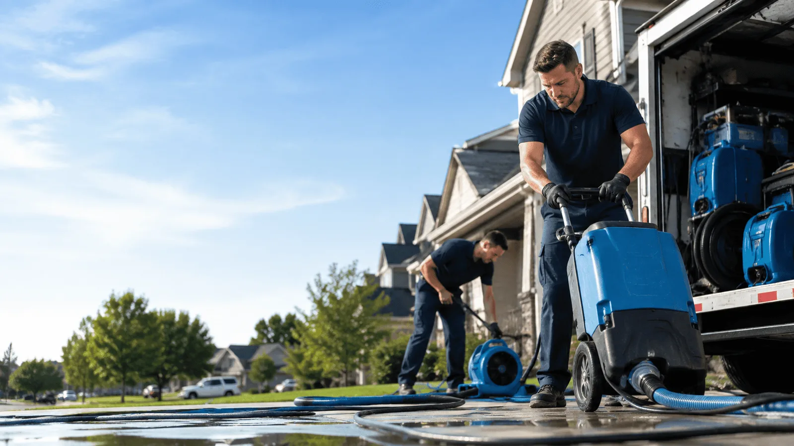Dehumidification being performed in Gouldsboro, PA